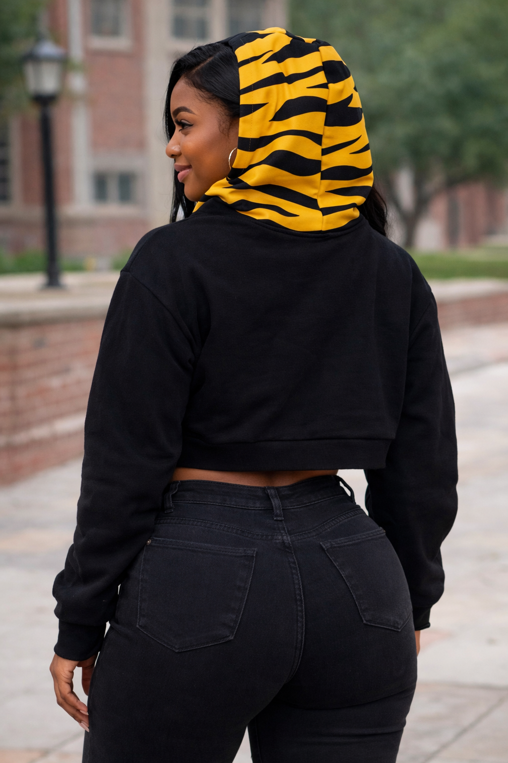 TUskegee Golden Tiger Cropped Hoodie
