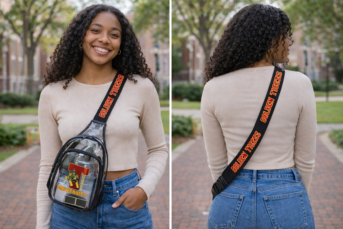 TU HOCO PICK-UP ONLY- Golden Tigers Clear Crossbody Bag