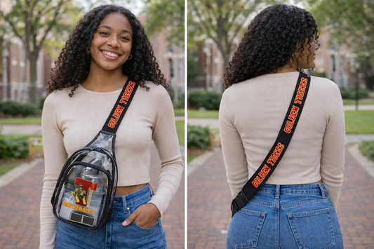 TU HOCO PICK-UP ONLY- Golden Tigers Clear Crossbody Bag